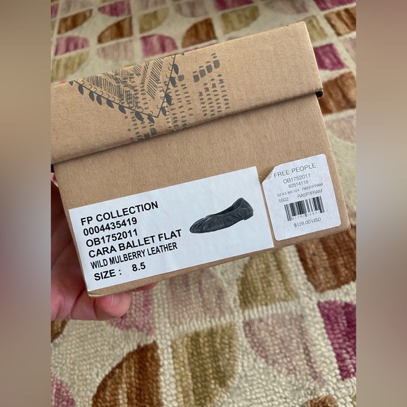 Free People Cara Leather Ballet flats Raspberry - Picture 6 of 8